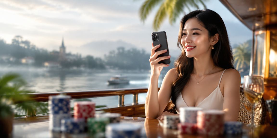 Người dùng tại Đà Lạt xem kết quả xổ số trực tiếp trên điện thoại bên ly cà phê sáng