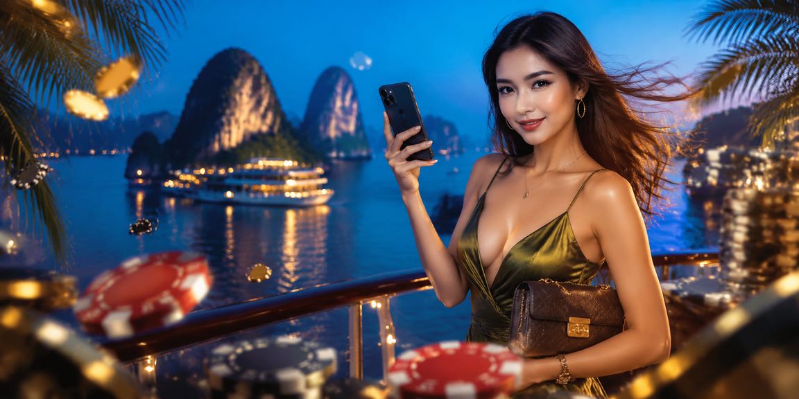 Người chơi trẻ tại vịnh Hạ Long theo dõi giải esports và đặt cược trực tuyến trên điện thoại